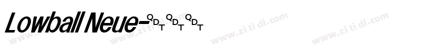 Lowball Neue字体转换